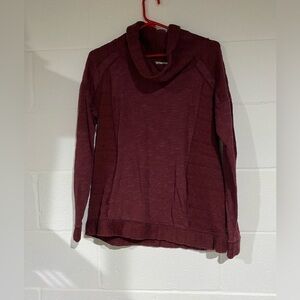 Lucky Brand Maroon Cowl Neck Sweater